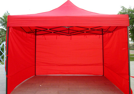 红色简易帐篷（带围边）_帐篷出租